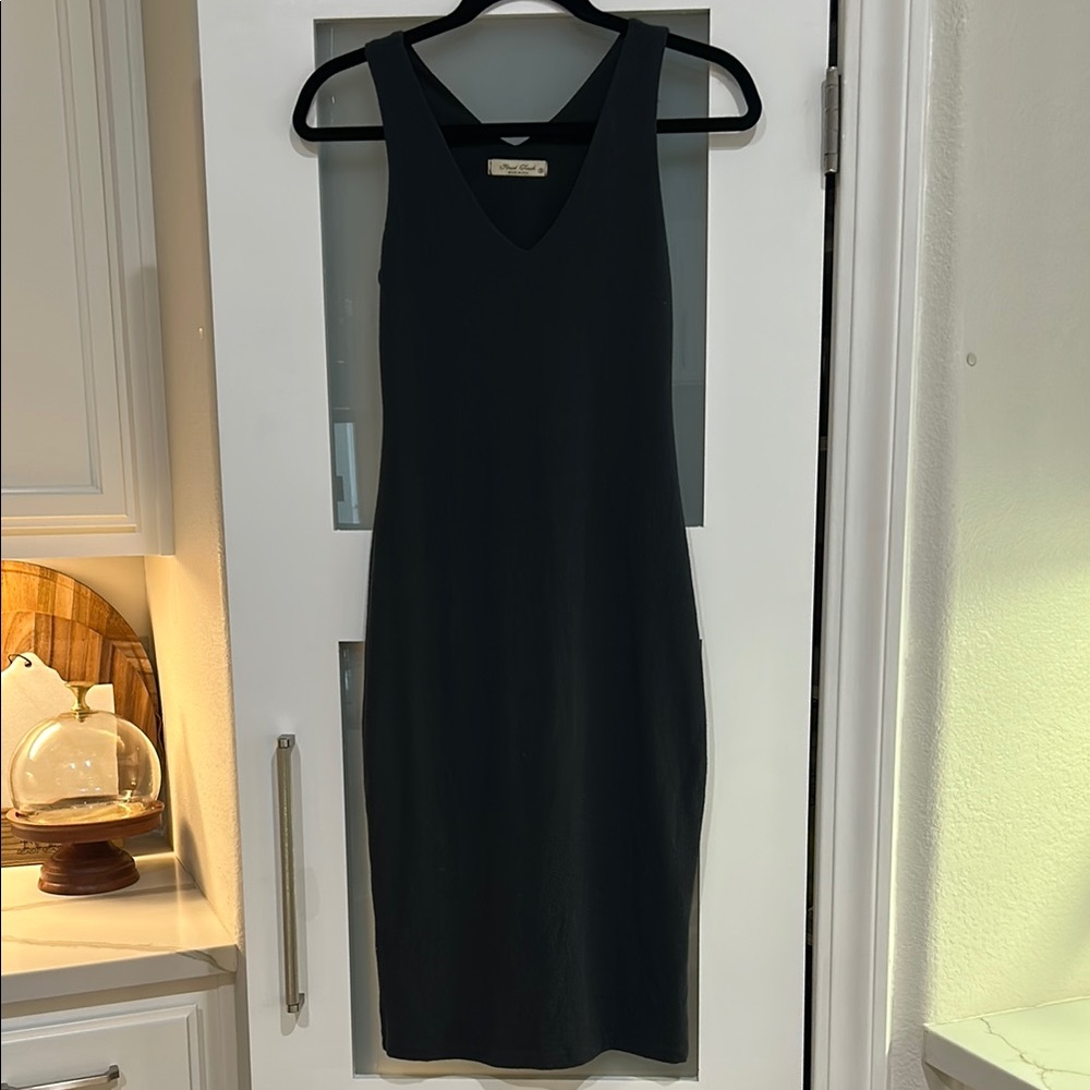 Elegant dark blue Sleeveless Dress